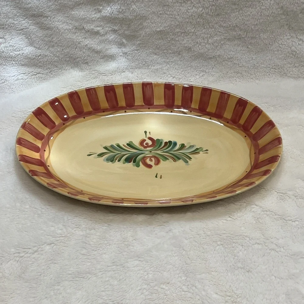 Southern Living Gail Pittman Handpainted Serving Platter Thanksgiving 14